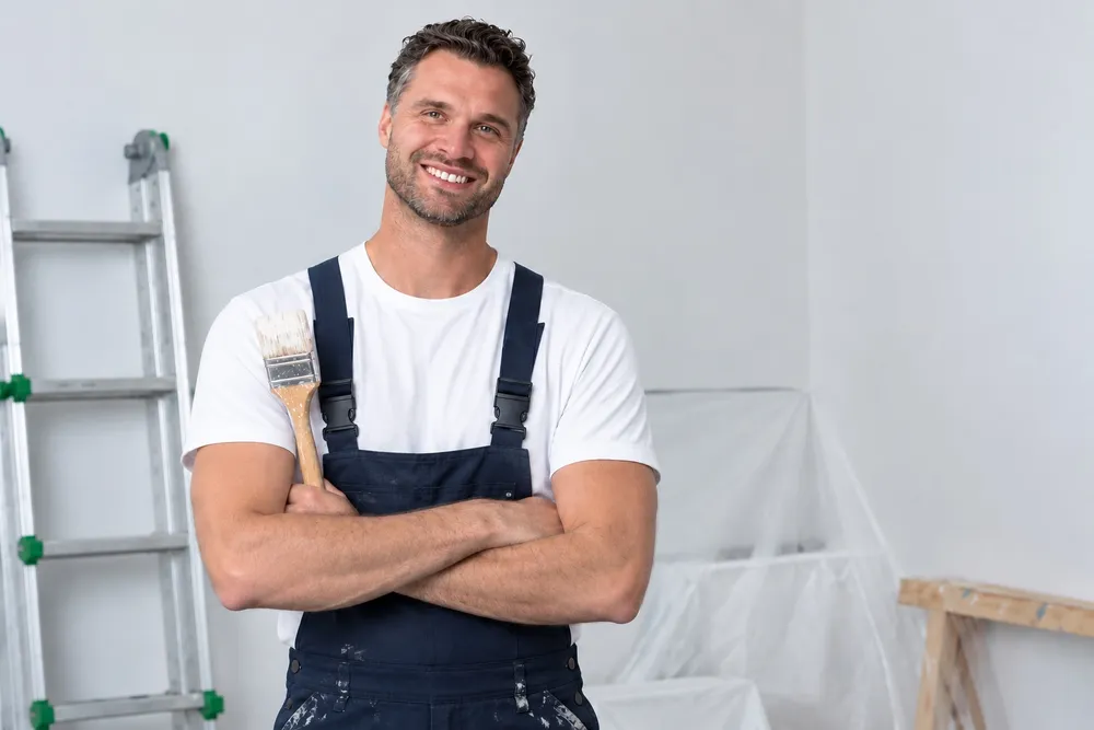 Anthony from Paints & Ladders Sydney in his painting overalls